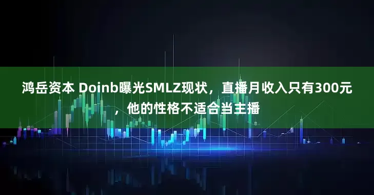 鸿岳资本 Doinb曝光SMLZ现状，直播月收入只有300元，他的性格不适合当主播